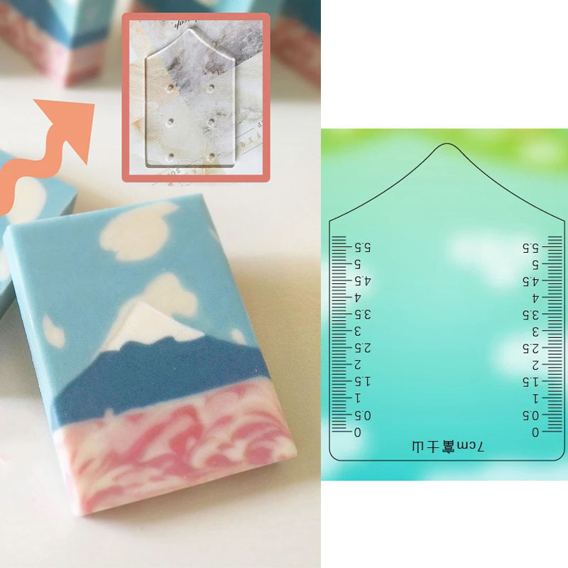 Soap Making Hobby - Skrobaczka ze wzorem Moutain robienie mydła