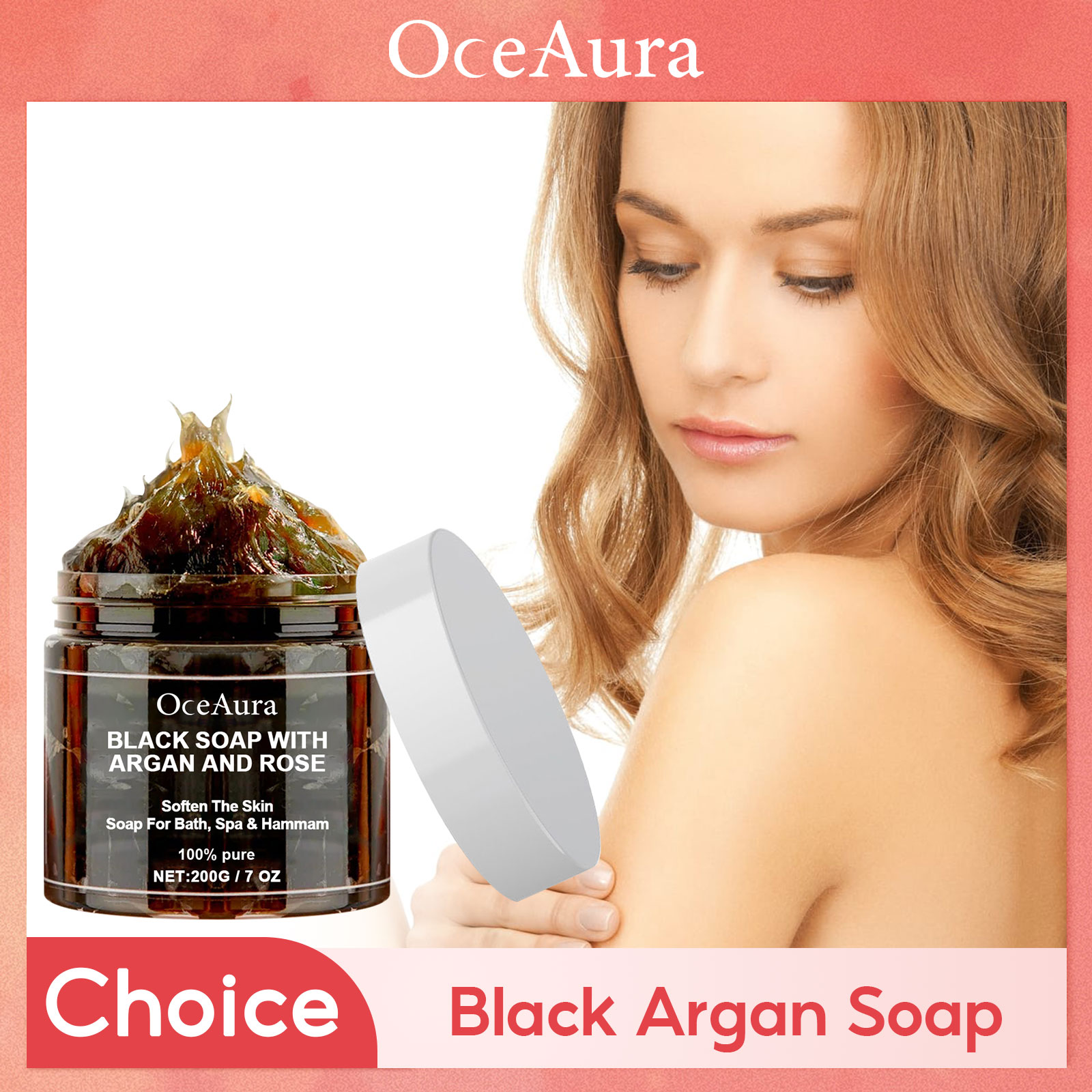 Castor Oil Soap - Czarne mydło oczyszczające głęboko złuszczający nawilżający