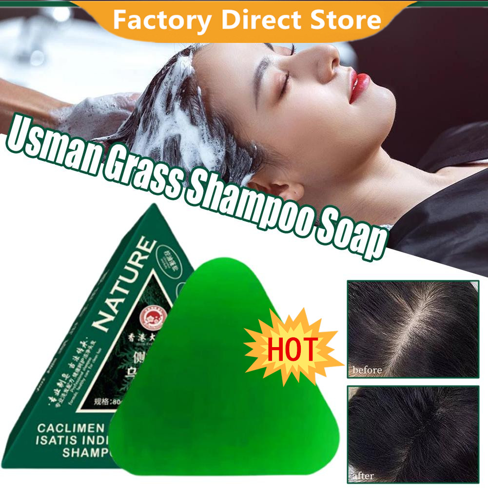 Castor Oil Soap - 80g Usman Grass Solid Shampoo Mydło