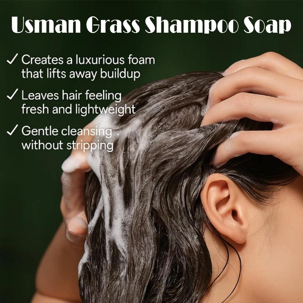 80g Usman Grass Solid Shampoo  – Castor Oil Soap recenzja i cena
