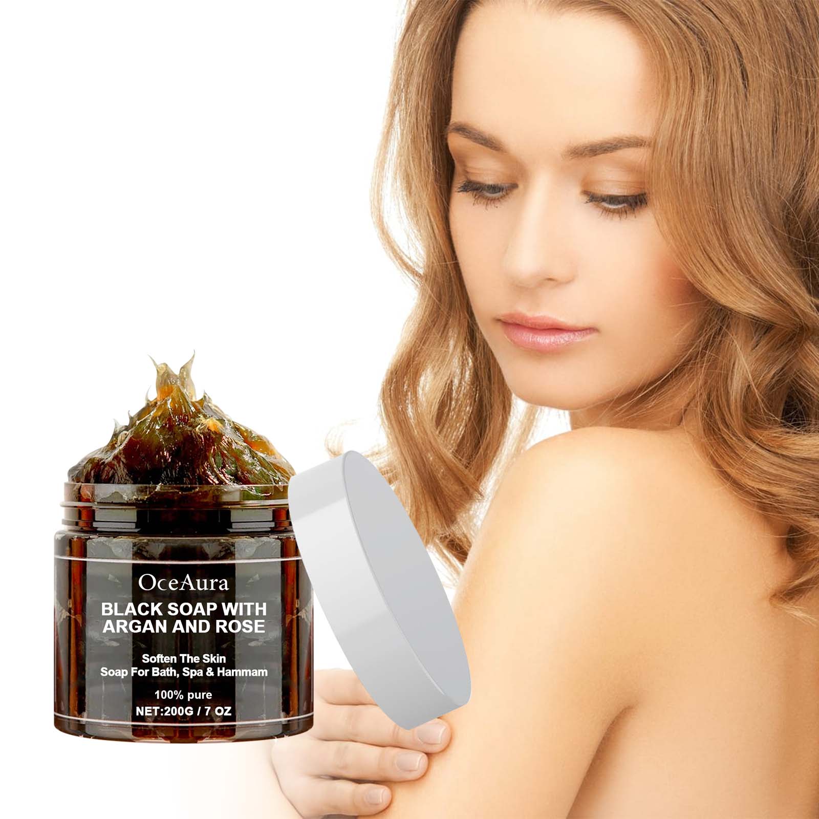 OCEAURA Czarne mydło z arganem – Castor Oil Soap recenzja i cena